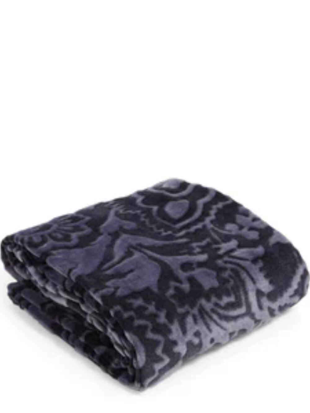 Vera Bradley Textured Throw Blanket in Fleece Java Navy Tonal NEW
